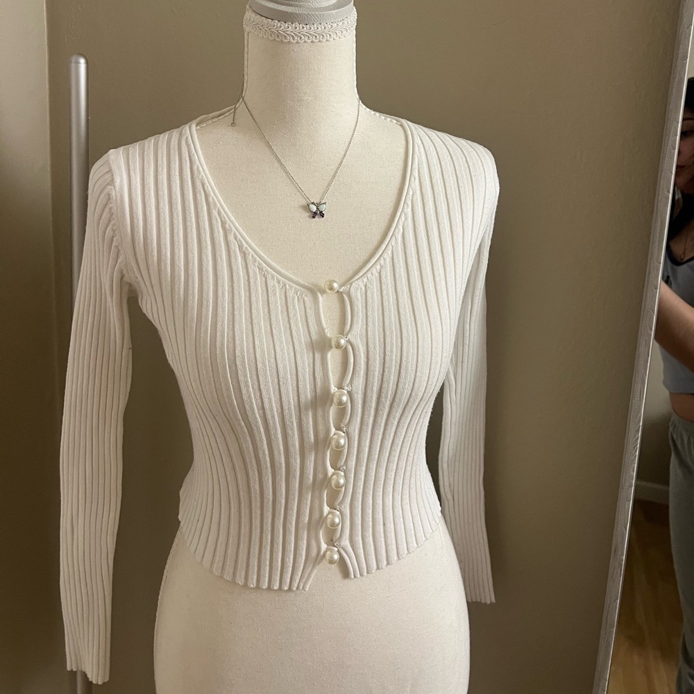 Cream Knit Cardigan